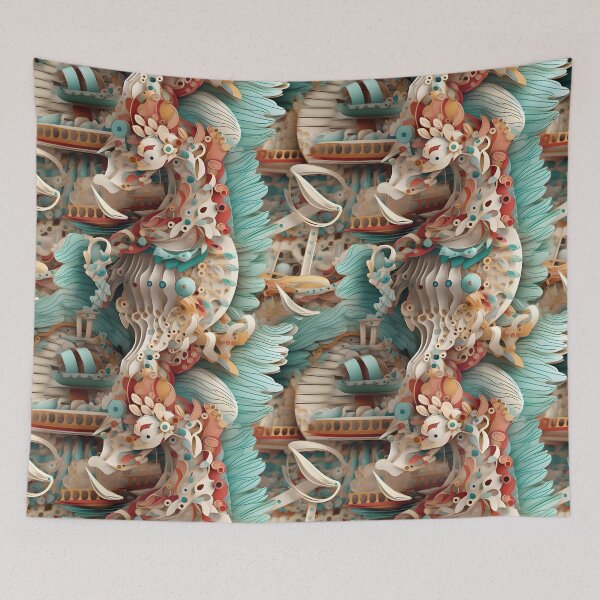 Item preview, Beach life trippy seahorse  designed and sold by BopBopShop.