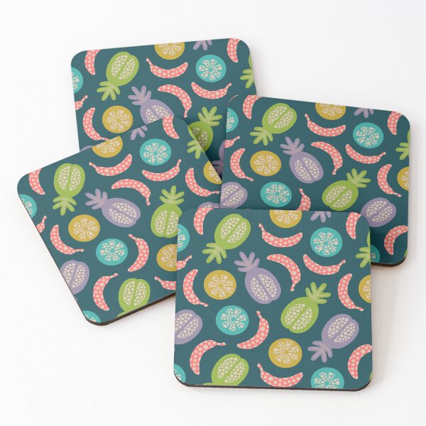 Item preview, TROPICAL FRUITS WITH LOTSA DOTS in Mid-Century Vintage Colours - UnBlink Studio by Jackie Tahara designed and sold by Jackie Tahara of UnBlink Studio.