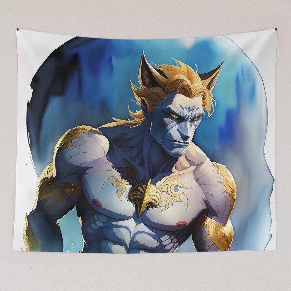 Item preview, Sexy Blue Gold Werewolf Man designed and sold by Erika V..