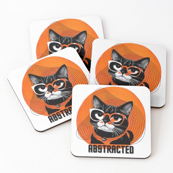 Item preview, abstracted cat designed and sold by Helizain.