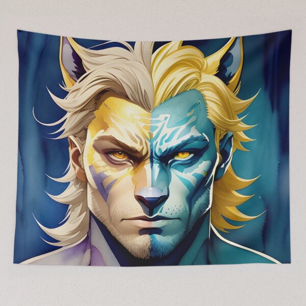 Item preview, Sexy Blue Gold Werewolf Man designed and sold by Erika V..