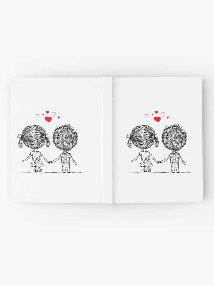Couple in love together, valentine sketch for your design