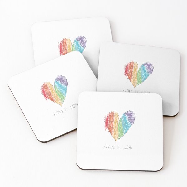 Item preview, Child drawing LGBT heart - love is love designed and sold by BeastlyBestie.
