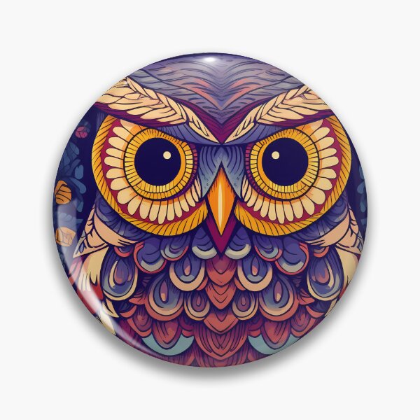 Item preview, Geometric Retro Owl Abstract Symmetrical Gem Color Palette designed and sold by SweetWhiskers.