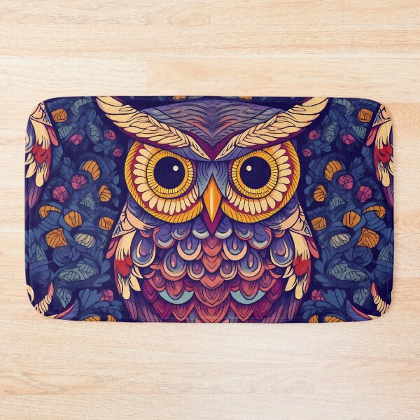 Item preview, Geometric Retro Owl Abstract Symmetrical Gem Color Palette designed and sold by SweetWhiskers.