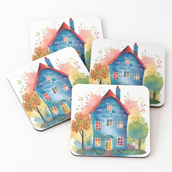 Item preview, Cute House Watercolor In Children's Reading Book Style designed and sold by StickeryPickery.