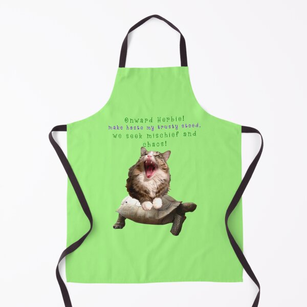 Item preview, Onward Herbie Make haste my trusty steed We seek Mischief and Chaos - Maine Coon + Tortoise designed and sold by StudioTanoshiiNeko.