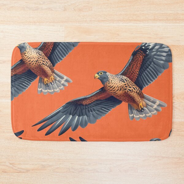 Item preview, Sparrow hawk on orange background  designed and sold by SweetWhiskers.