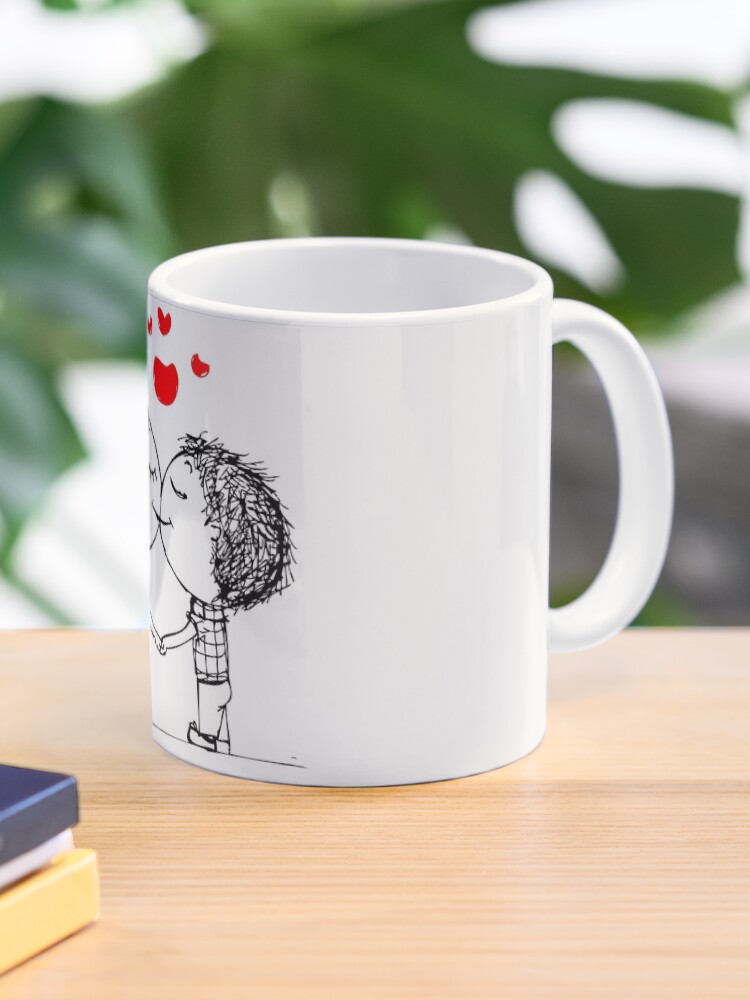 Mug A Cafe Couple Amoureux Ensemble Croquis De La Saint Valentin Pour Votre Conception Par Kudryashka Redbubble