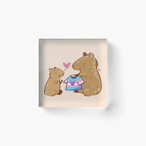 Item preview, Capybara Spreading Pride: Empowering the Little One with a Pride Shirt designed and sold by LazyShery.