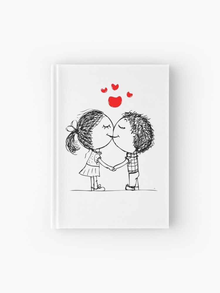 Cuaderno de tapa dura «Pareja de enamorados, boceto de San Valentín para su  diseño» de Kudryashka | Redbubble