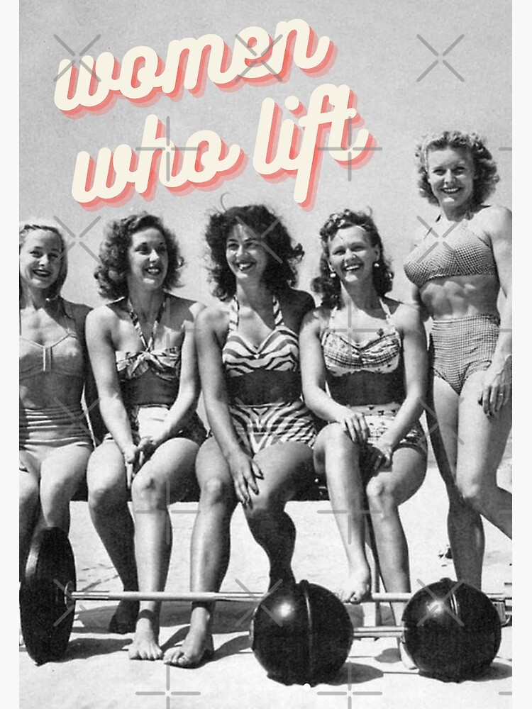 Women Who Lift Vintage Muscle Beach 1900s Poster for Sale by TeeKid