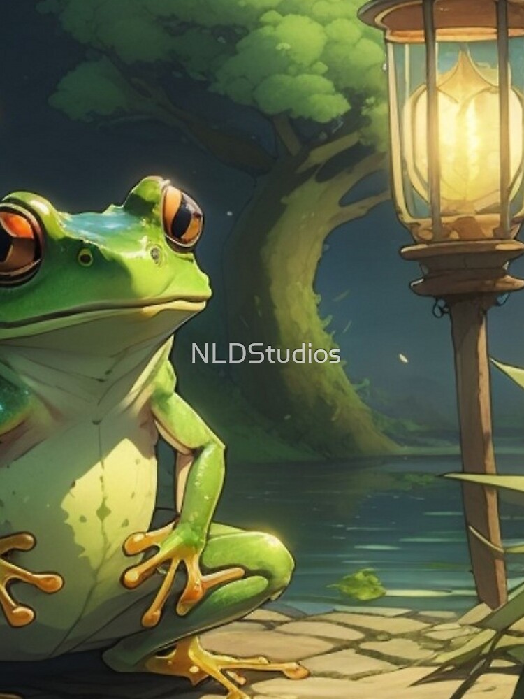 Sac à cordon for Sale avec l'œuvre « Art de grenouille de dessin animé » de  l'artiste NLDStudios