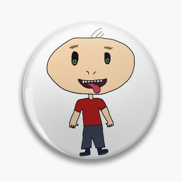 Item preview, Funny Bald Red Shirt Tongue Out Kid Drawing designed and sold by SunnieCoast.