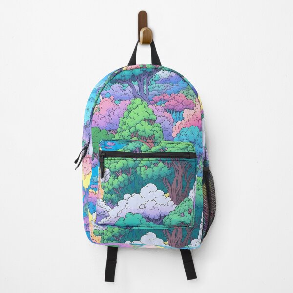 Item preview, Colorful Cloud Scenes with Trees - Psychedelic designed and sold by TileTango.