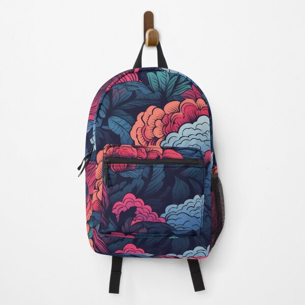 Item preview, Clouds and Flowers on Blue - Psychedelic designed and sold by TileTango.