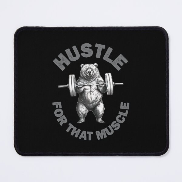 Item preview, Hustle for that muscle. Gym bodybuilder bear. designed and sold by paulo silveira.