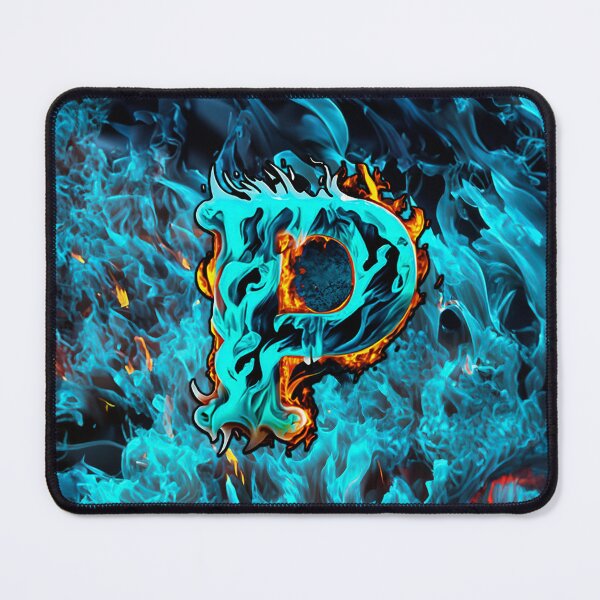 Item preview, Letter B on blue flames designed and sold by ETMIStore.