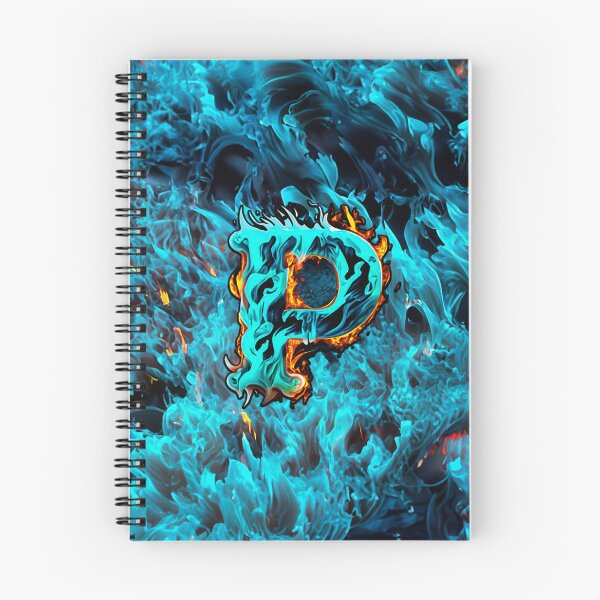 Item preview, Letter B on blue flames designed and sold by ETMIStore.