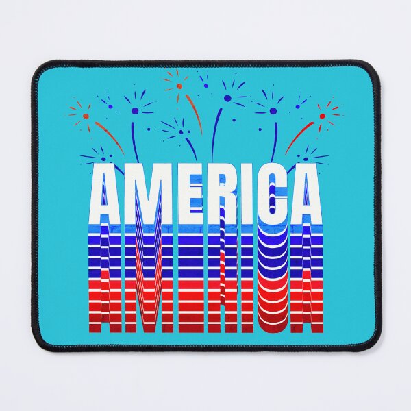 Item preview, America Text With Fireworks, Stacked America, July 4th designed and sold by Rroliver.