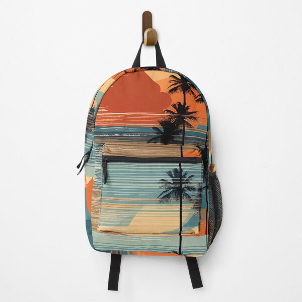 Item preview, Florida Sunset Travel Poster Inspired Pattern designed and sold by EverettAtlas.