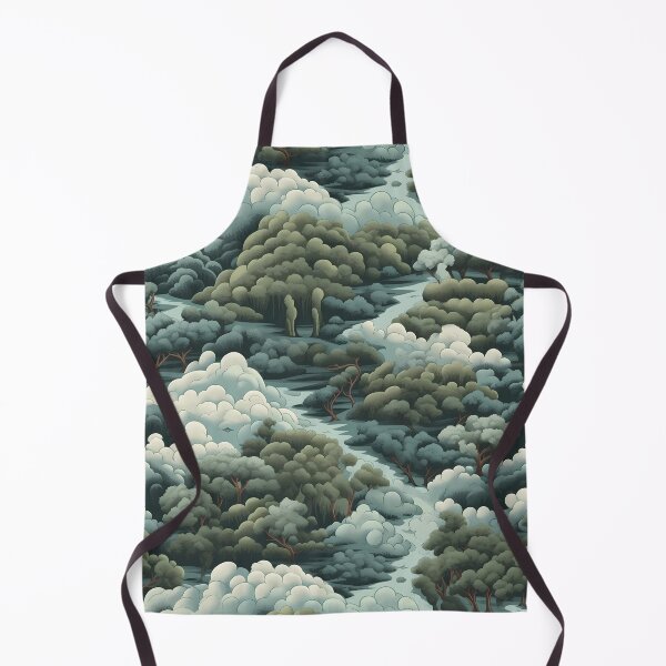 Item preview, Chinese Mural Landscape - Atmospheric Woodland Imagery designed and sold by TileTango.