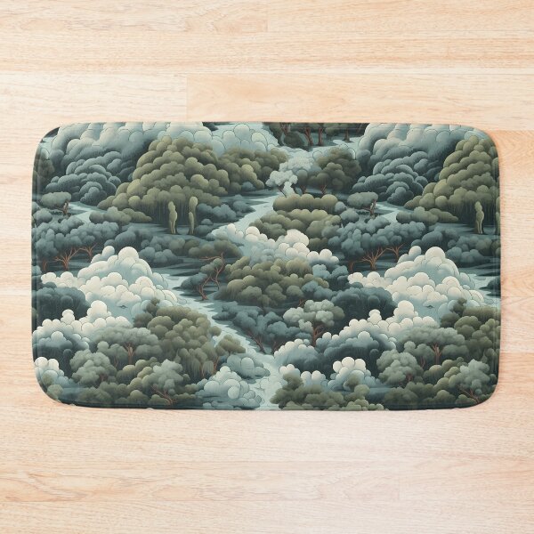 Item preview, Chinese Mural Landscape - Atmospheric Woodland Imagery designed and sold by TileTango.