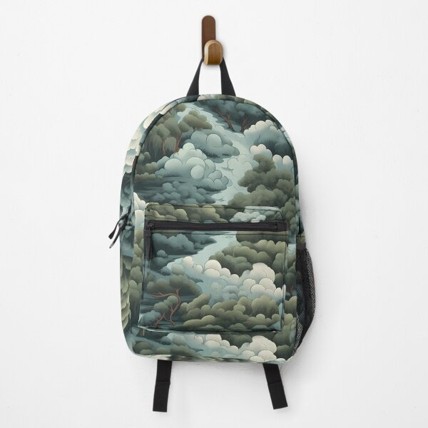 Item preview, Chinese Mural Landscape - Atmospheric Woodland Imagery designed and sold by TileTango.