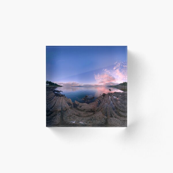 Dusk Shoreline near Moville, Donegal (Rectangular) Acrylic Block
