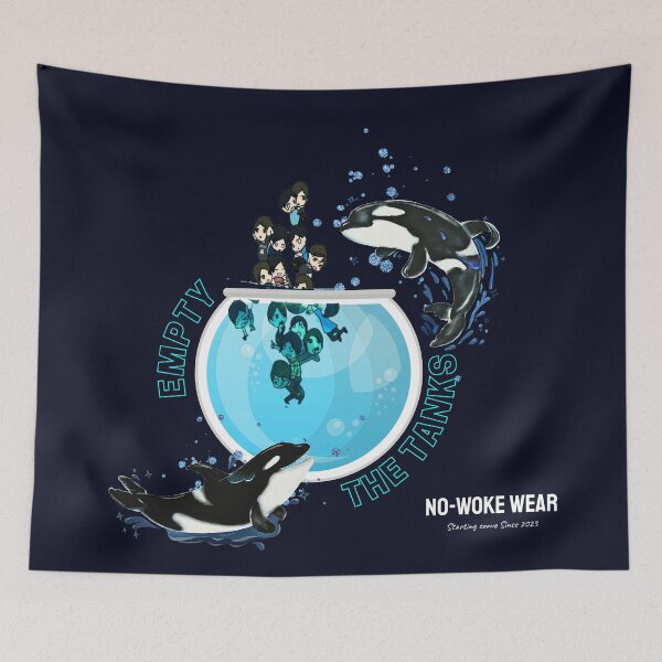 Item preview, Orca Whales Empty the Tanks designed and sold by NoWokeWear.