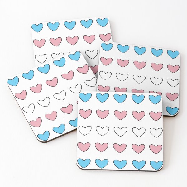 Item preview, Cute Transgender Pride Hearts designed and sold by therighttee1.