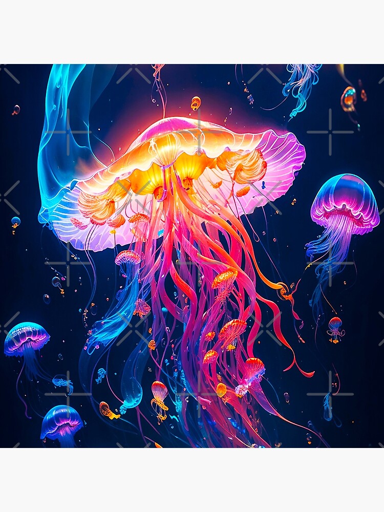 Glowing Jellyfish | Art Board Print