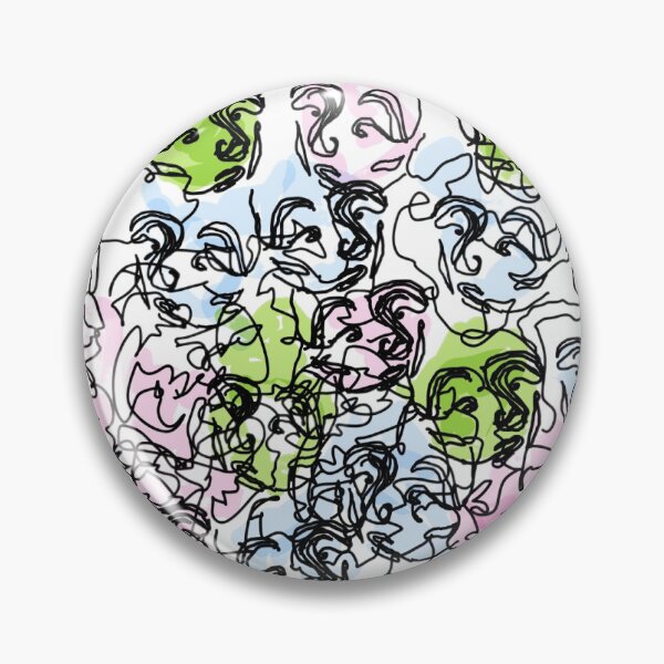 Item preview, faces: scribble drawing, abstract designed and sold by saragrunblatt19.