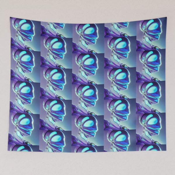 Aperçu de l'œuvre Intelligence artificielle bleue brillante créée et vendue par LovelaceVisuals.