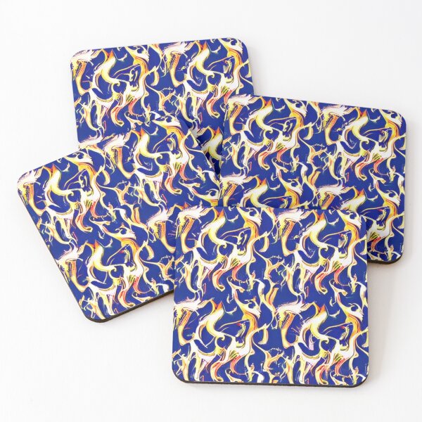 Item preview, Abstract Flame pattern on Blue designed and sold by calibrit.