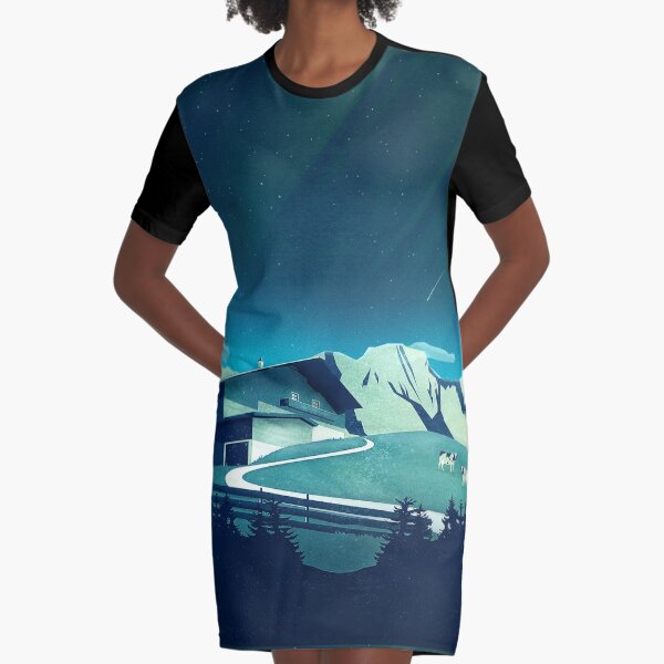 Alpine Hut T-Shirt Kleid