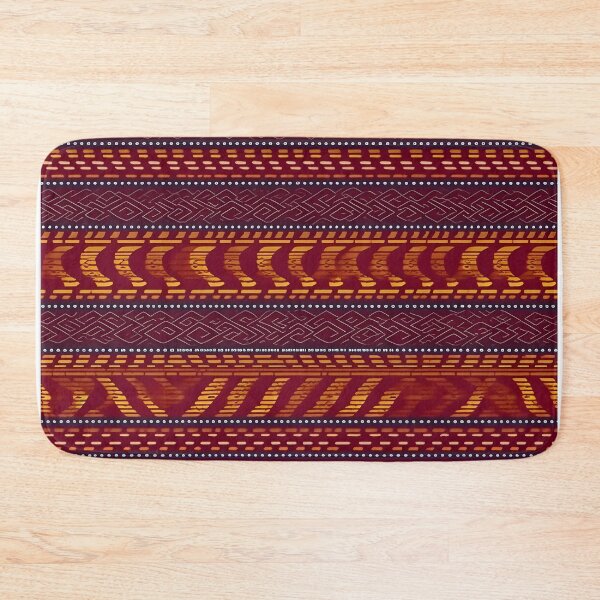 Item preview, African Style Graphic Aso Oke Cool Orange and sunset red Design designed and sold by JD72shirtshop.