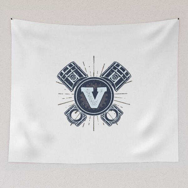 Item preview, Monogram V Vintage Car Pistons     designed and sold by simplymonogram.