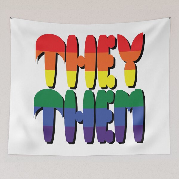 Item preview, They/Them Pronouns- Support yourself and those you love! designed and sold by Chele Martines.