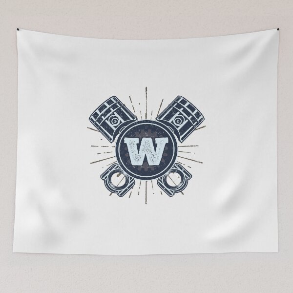 Item preview, Monogram W Vintage Car Pistons     designed and sold by simplymonogram.