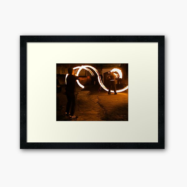 Fireplay 1 - Halloween, Derry 2012 Framed Art Print