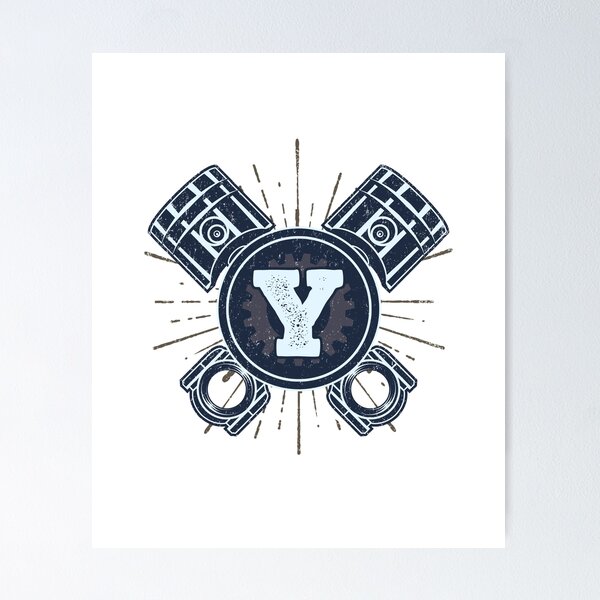 Item preview, Monogram Y Vintage CarPistons     designed and sold by simplymonogram.