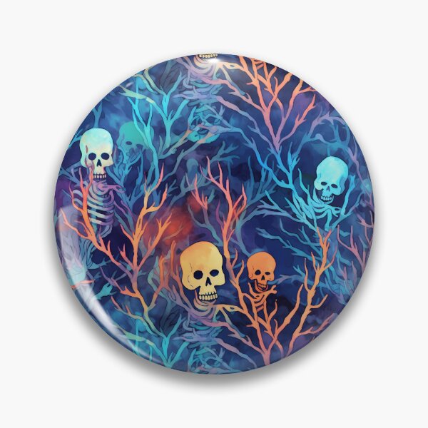 Artikelvorschau, Ätherische Eleganz enthüllt: Faszinierende Aquarellskelette tanzen auf einer lebendigen Korallenleinwand! | Redbubble entworfen und verkauft von otterpotterco.