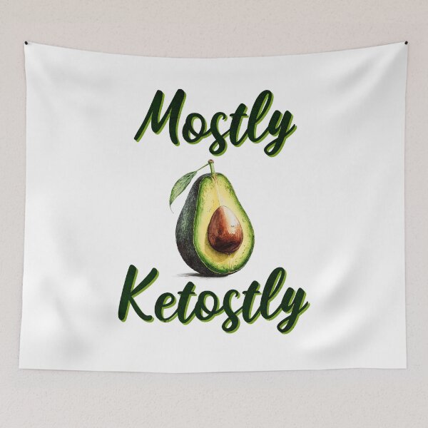 Item preview, Keto Diet Mostly Ketostly Pun designed and sold by artfulnotebook.