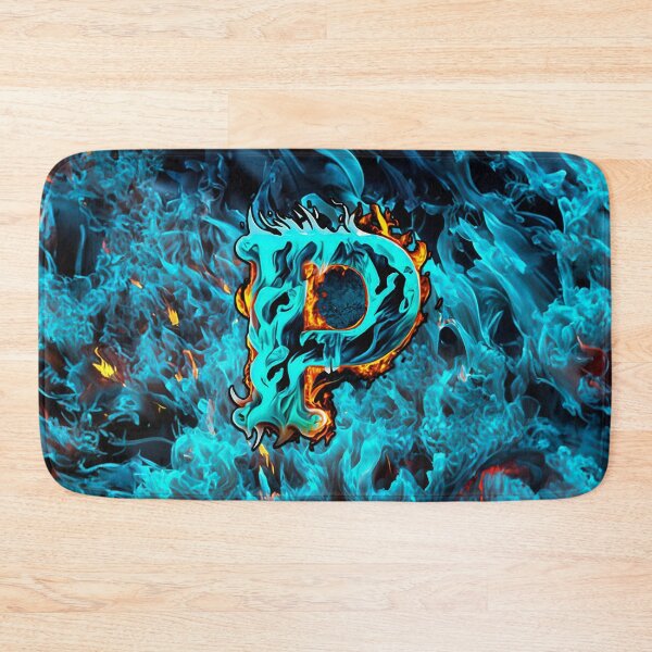Item preview, Letter B on blue flames designed and sold by ETMIStore.