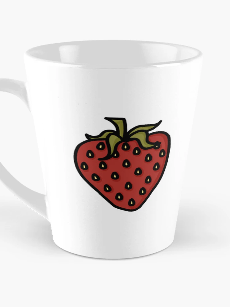 Aperçu 3 sur 4. Mug à café avec l'œuvre fraise créée et vendue par Reeseworks.