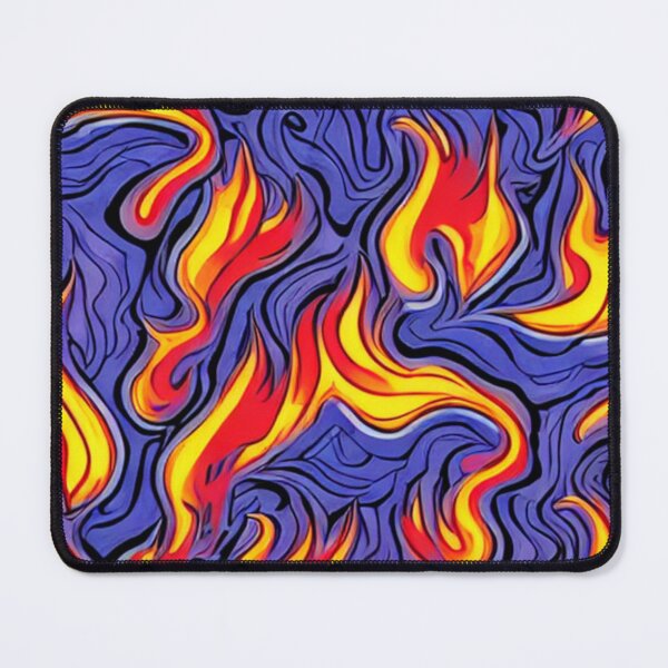 Item preview, Abstract Flame Pattern on Blue designed and sold by calibrit.