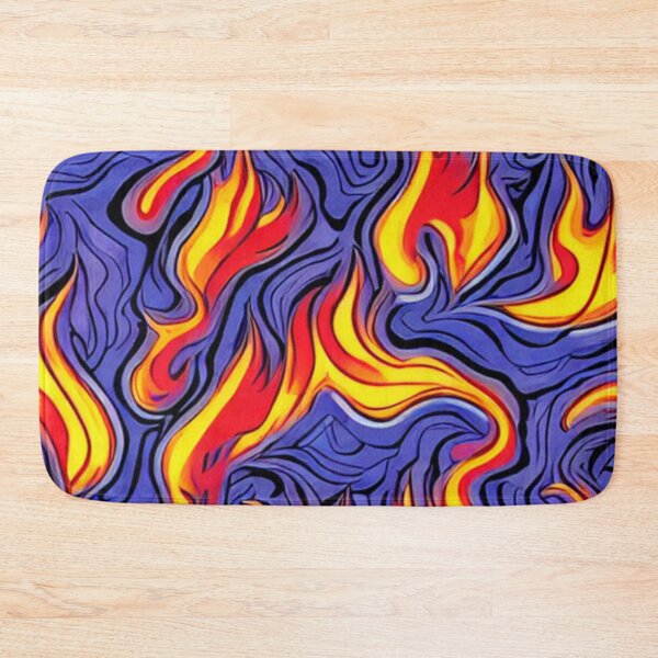Item preview, Abstract Flame Pattern on Blue designed and sold by calibrit.