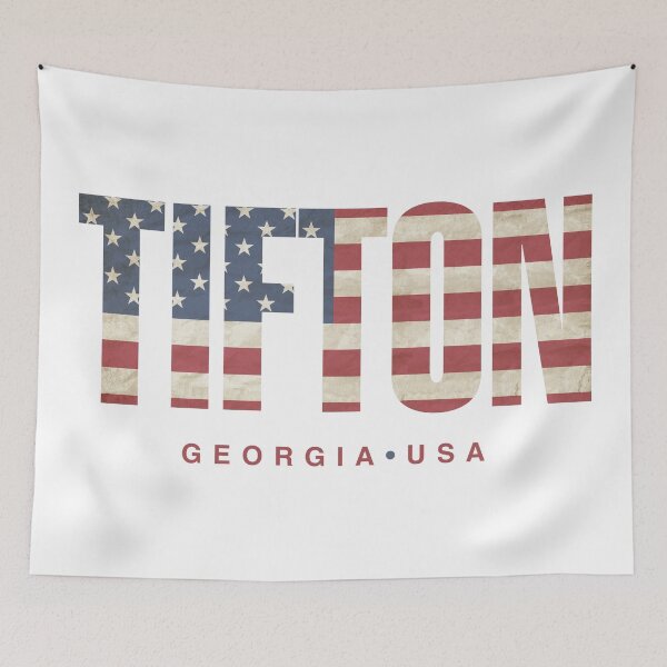 Item preview, Tifton Georgia Vintage American Flag Design designed and sold by Futurebeachbum.