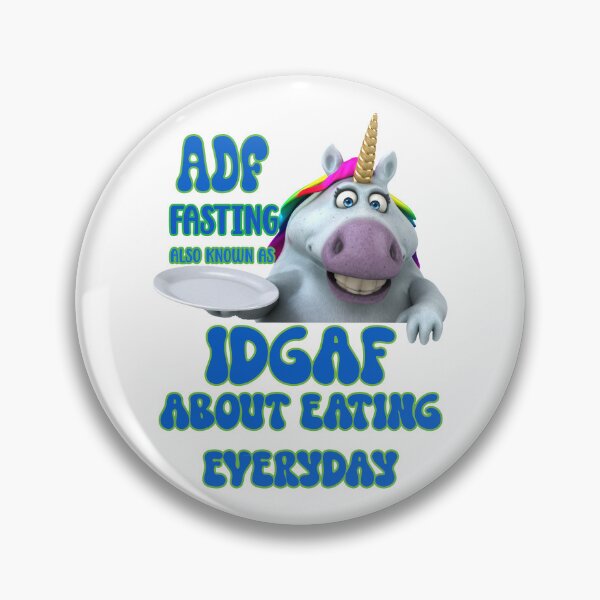 Item preview, ADF (Alternate Day Fasting) also known as IDGAF about eating everyday: funny unicorn holding an empty plate designed and sold by JoyOfHopeStore.